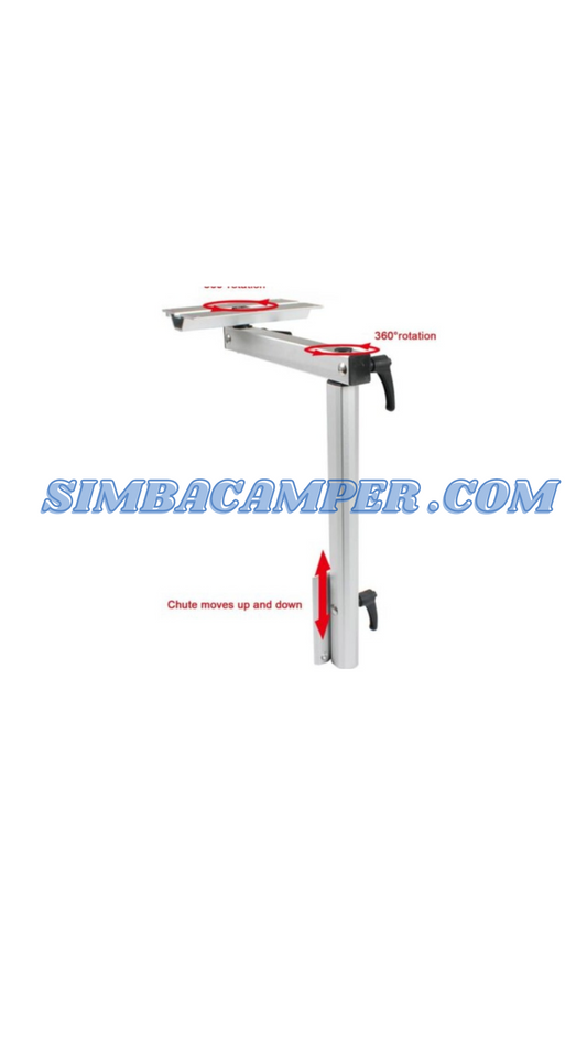 Pata giratoria mesa tipo Lagun 360° camper autocaravana barco Modelo1