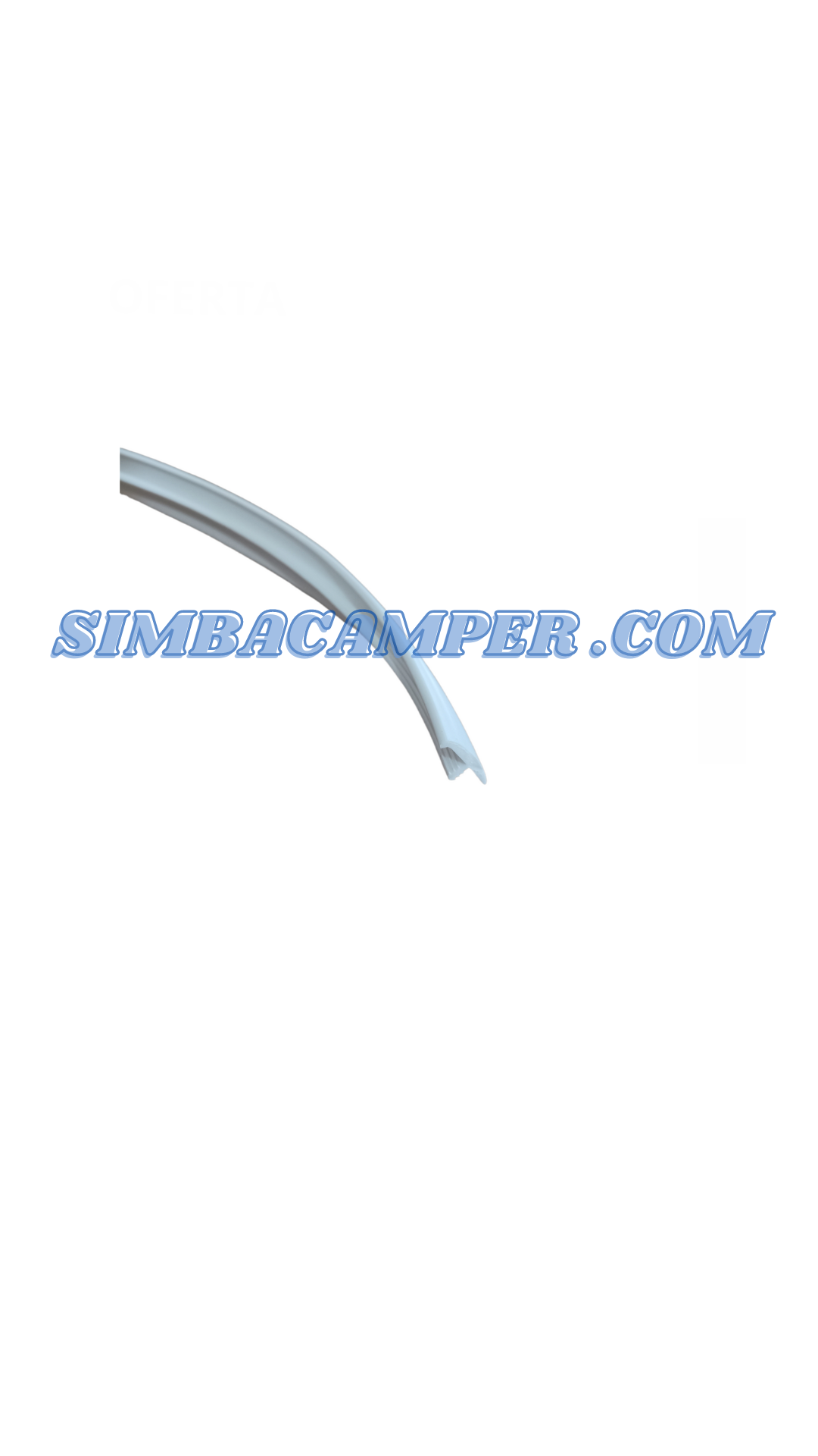 Canto T molding Blanco por metros