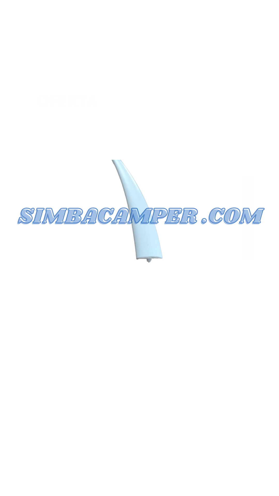 Canto T molding Blanco por metros