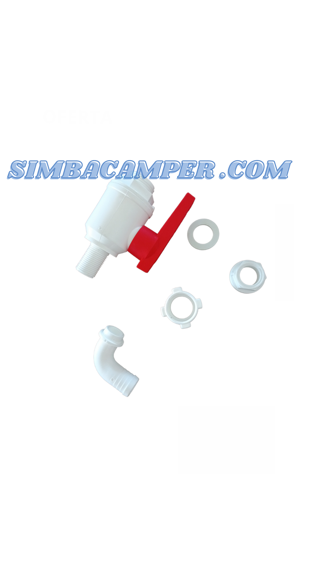 Grifo vaciado agua manual 20mm camper autocaravana