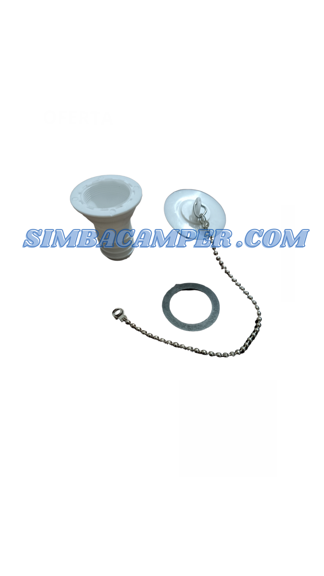 Desagüe recto PVC blanco salida 20mm