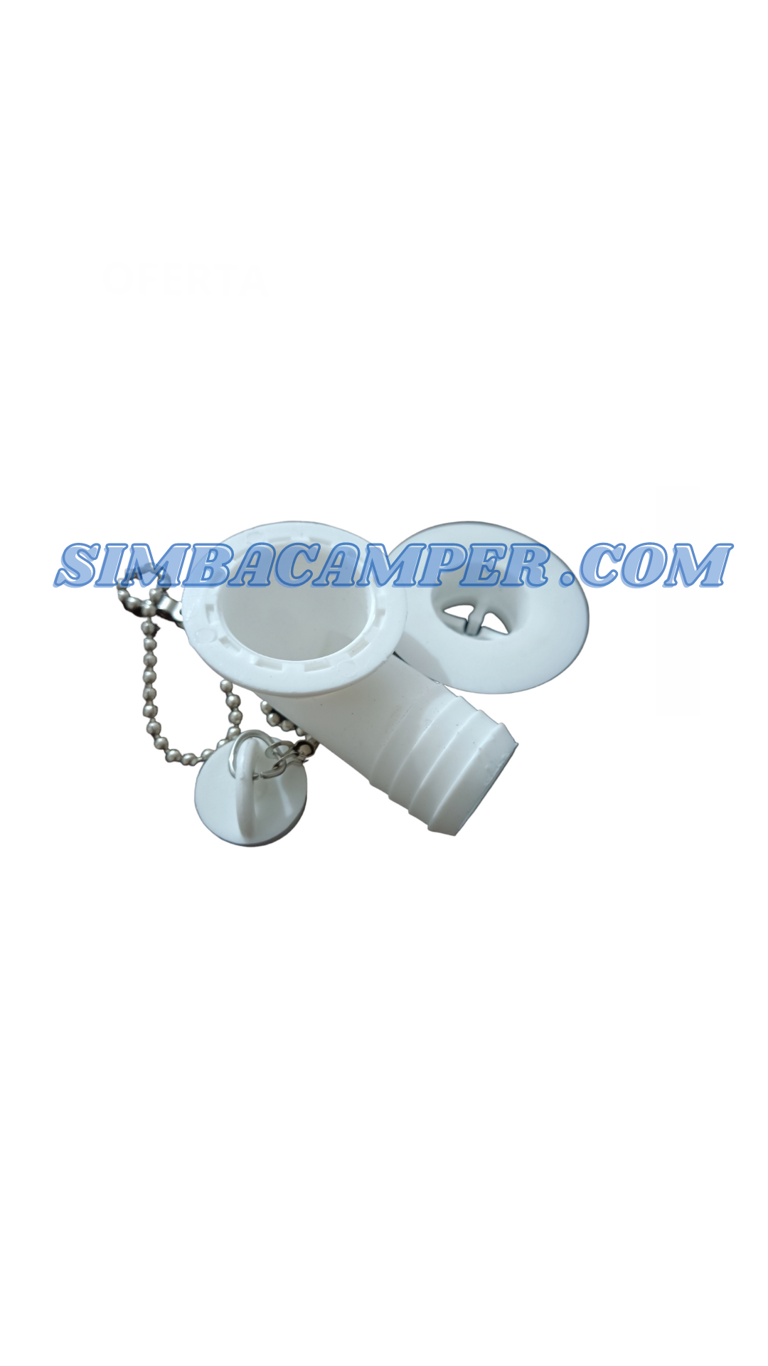 Desagüe acodado PVC blanco lavabo fregadero salida 20mm