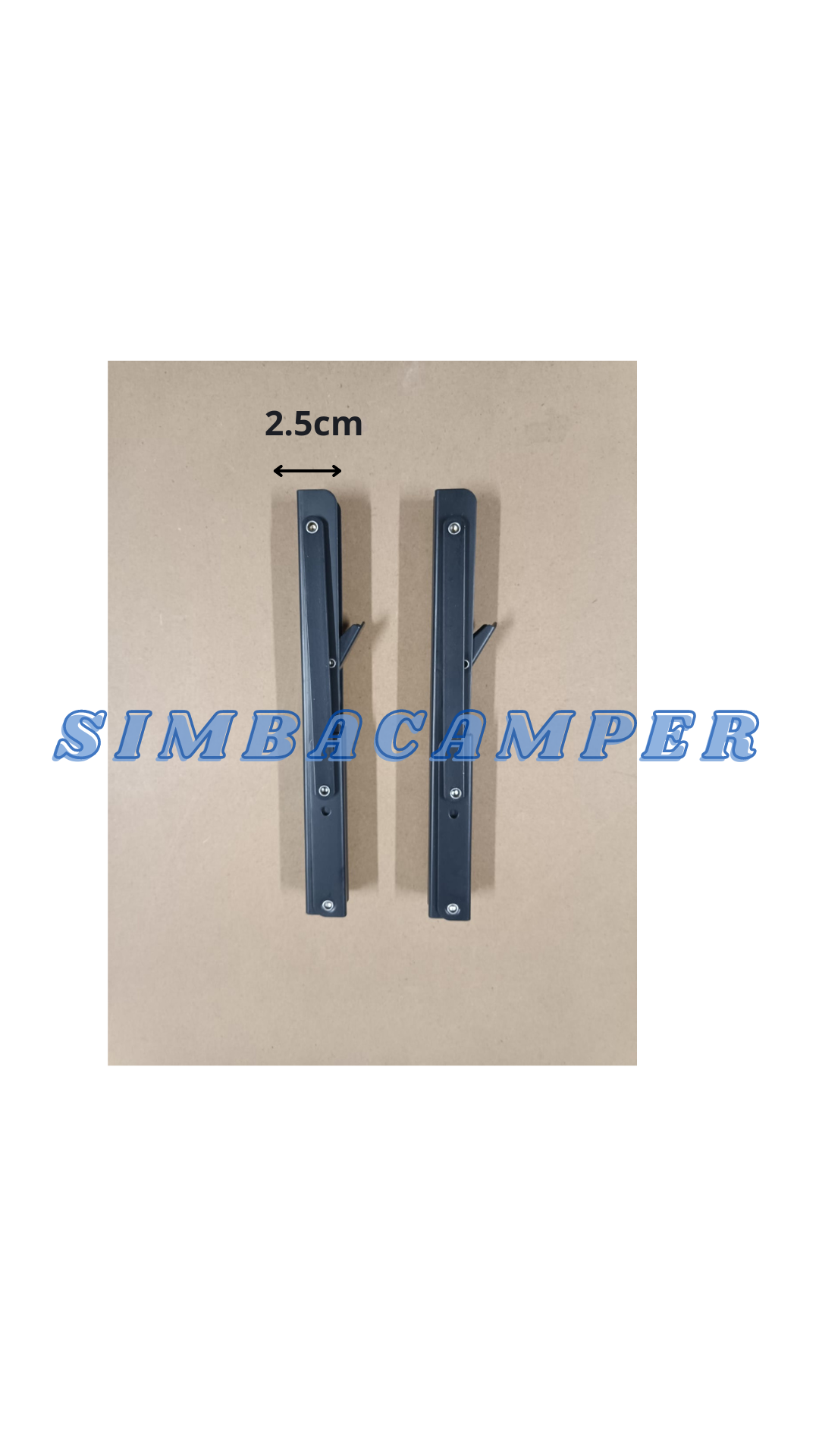 Escuadra abatibles negras 25cm