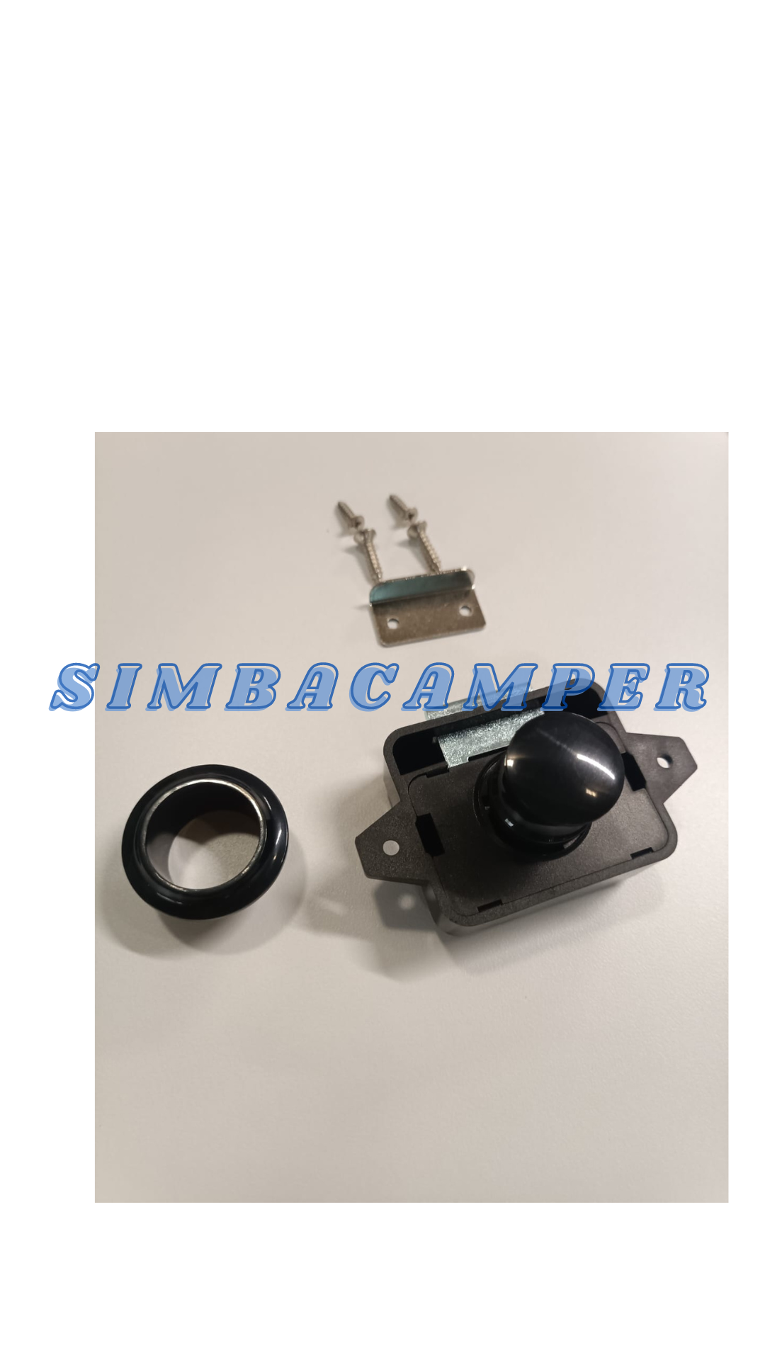 Cierre bloque puerta negro tipo push redondo