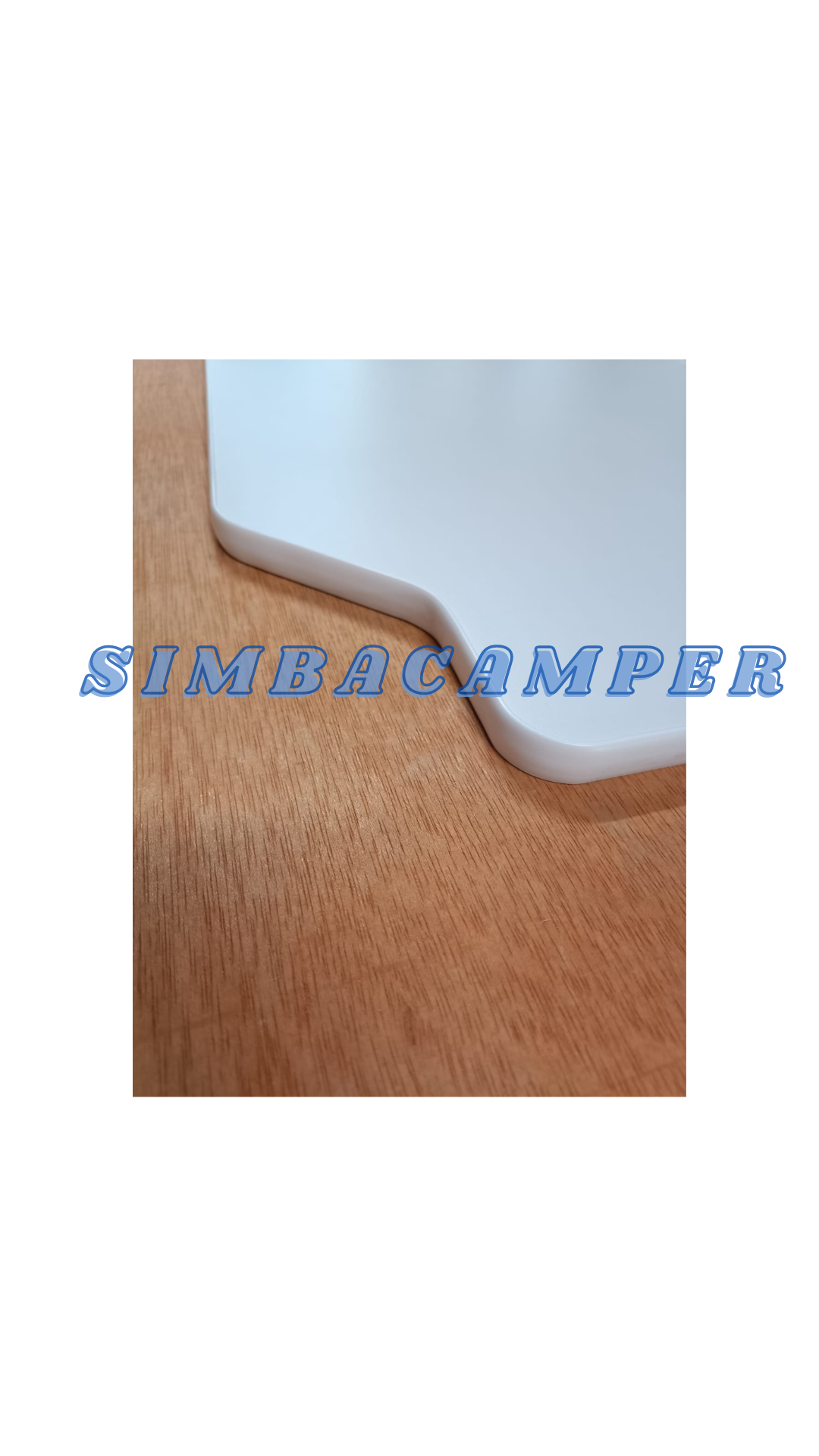 Mesa camper autocaravana blanca HPL