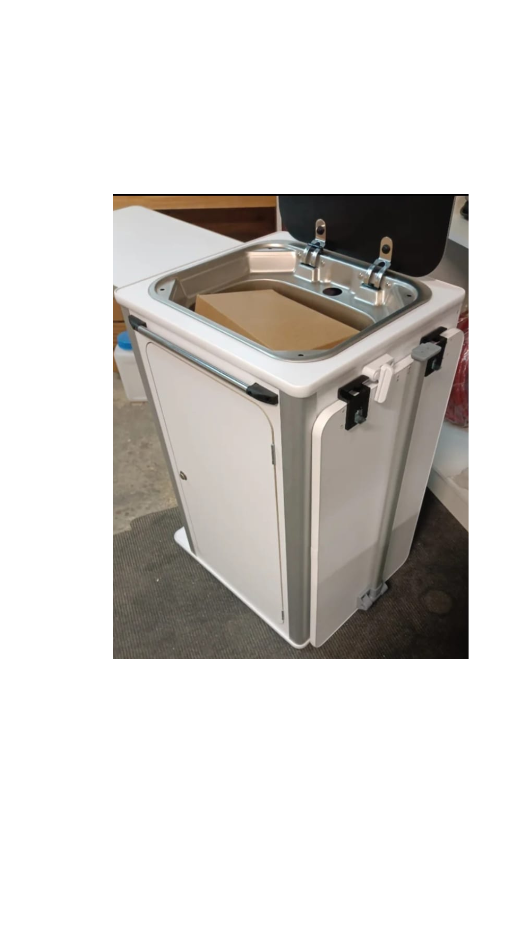 Mueble blanco camper VW, T4, T5, Vito, Trafic.....