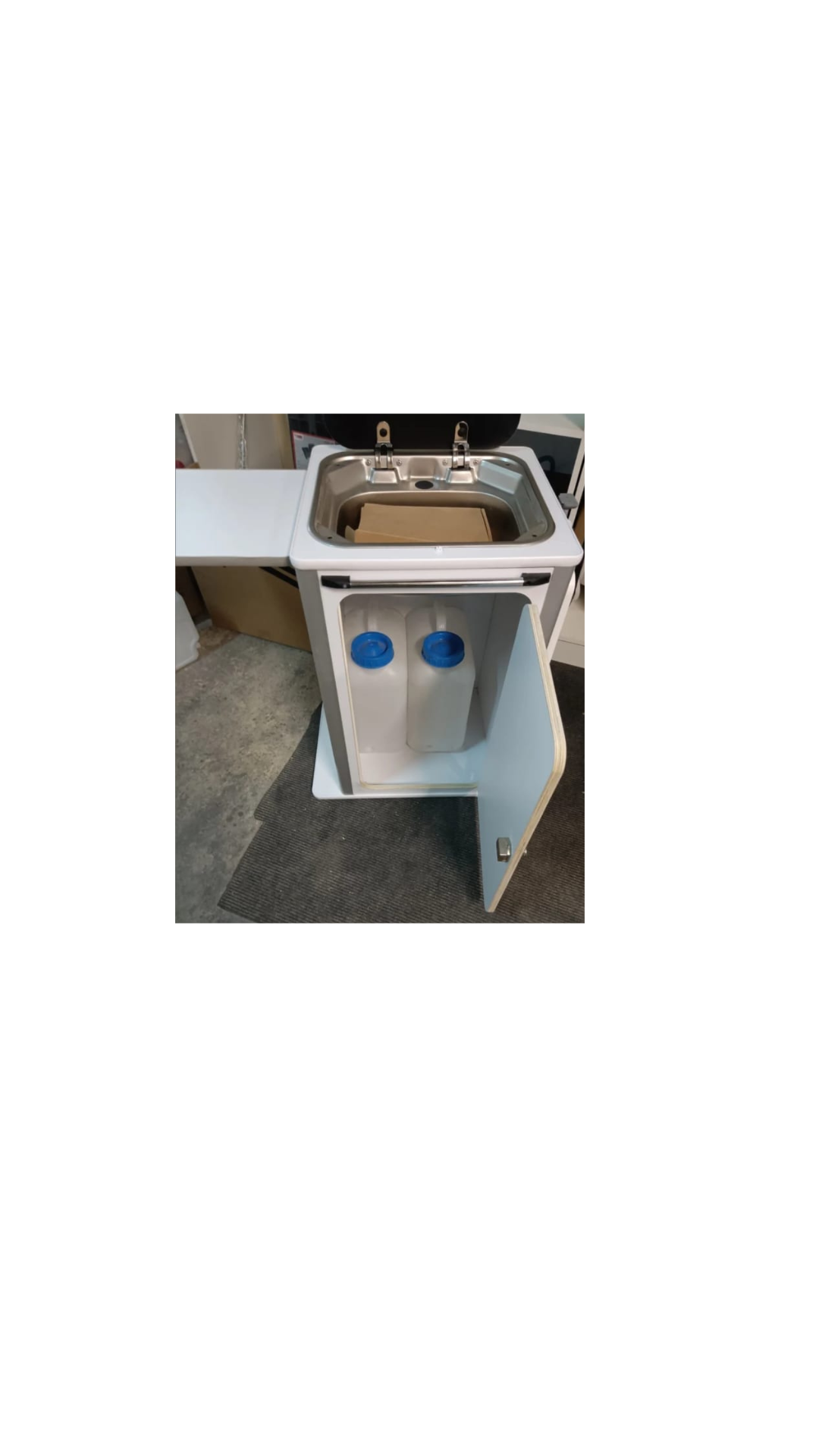 Mueble blanco camper VW, T4, T5, Vito, Trafic.....