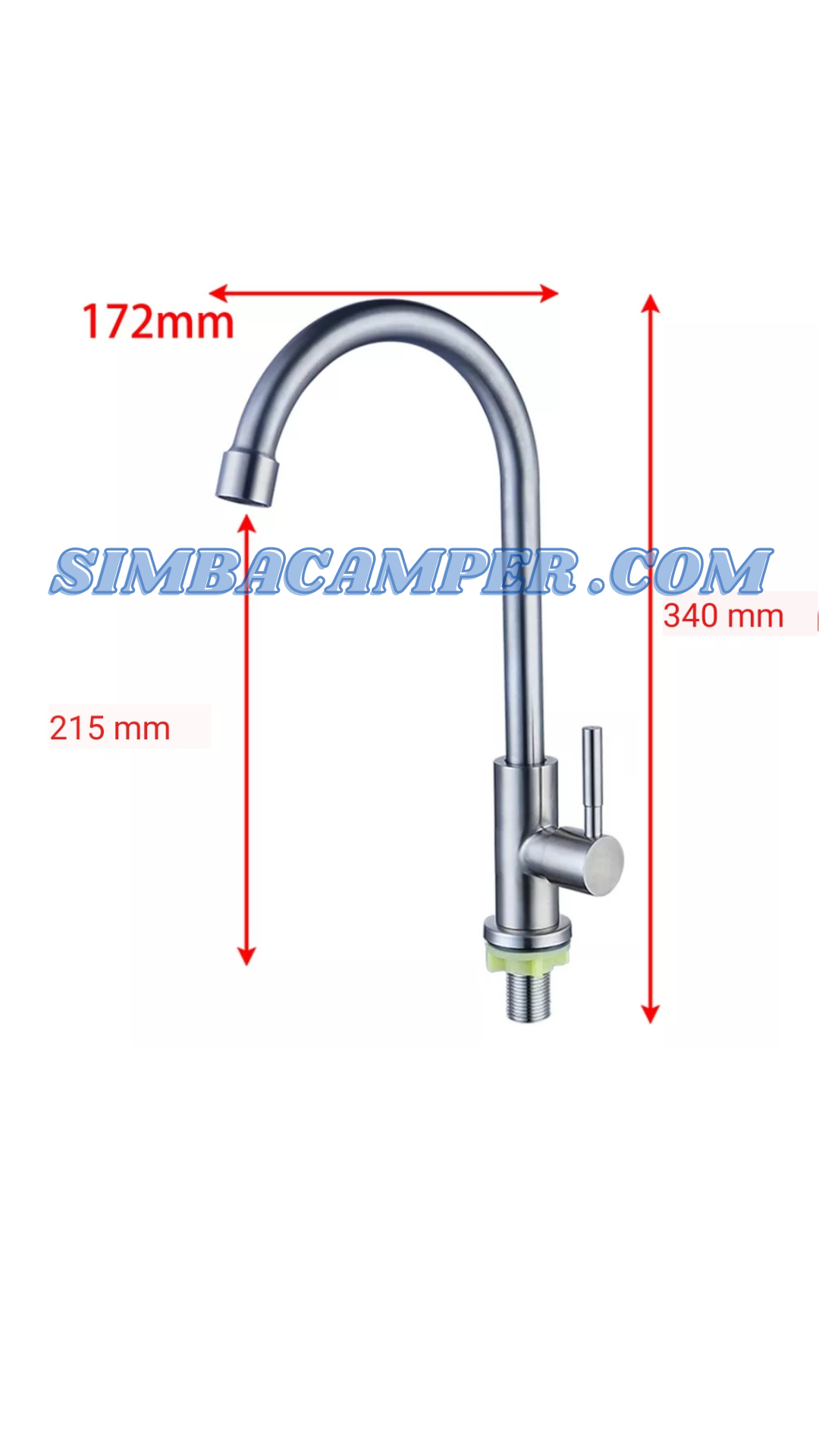 Grifo acero inoxidable agua fría