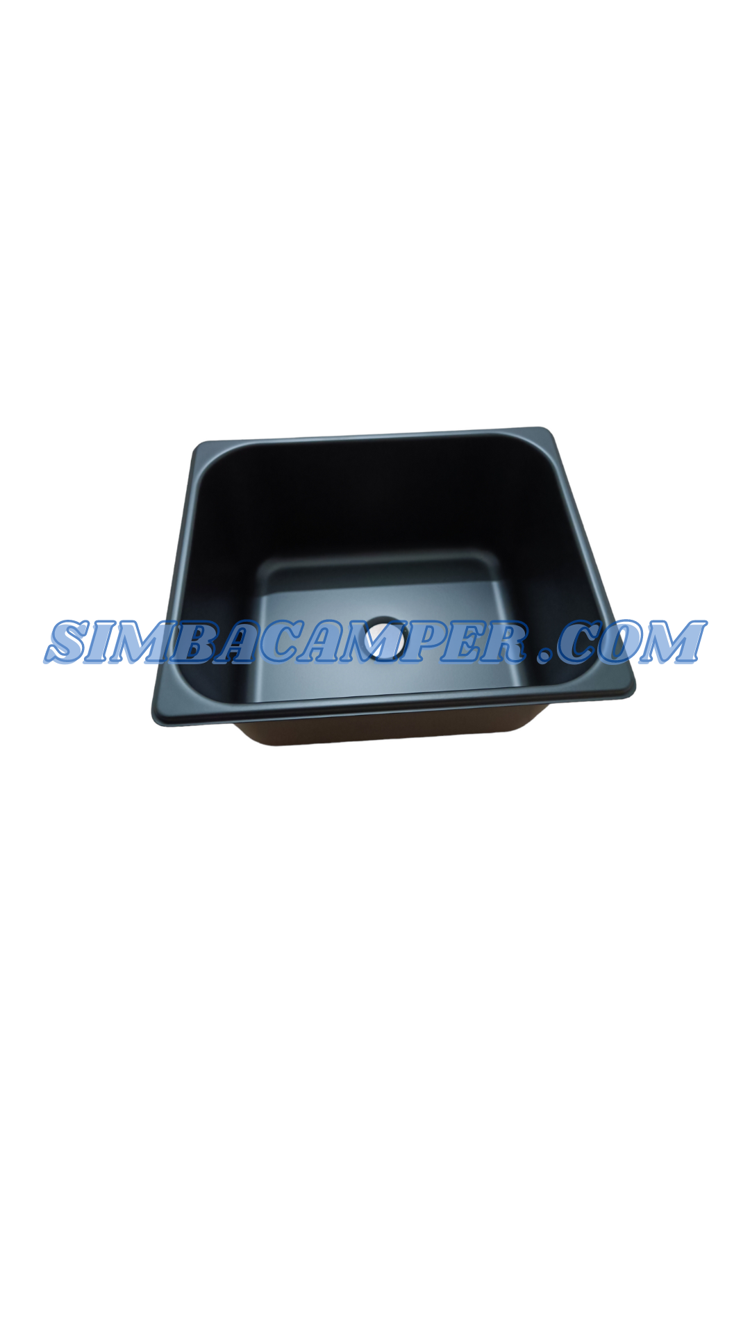 Fregadero negro inox camper autocaravana barco 350 x 350