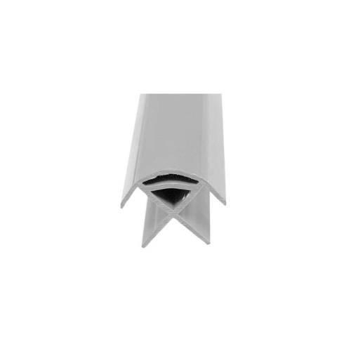 Perfil unión madera PVC gris medio antigolpes