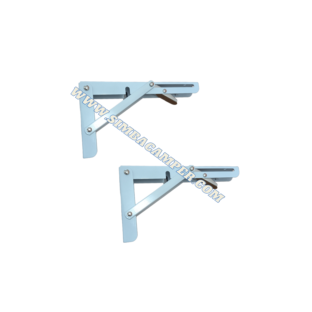 Escuadra plegable de 30cm Blanca 2 unidades
