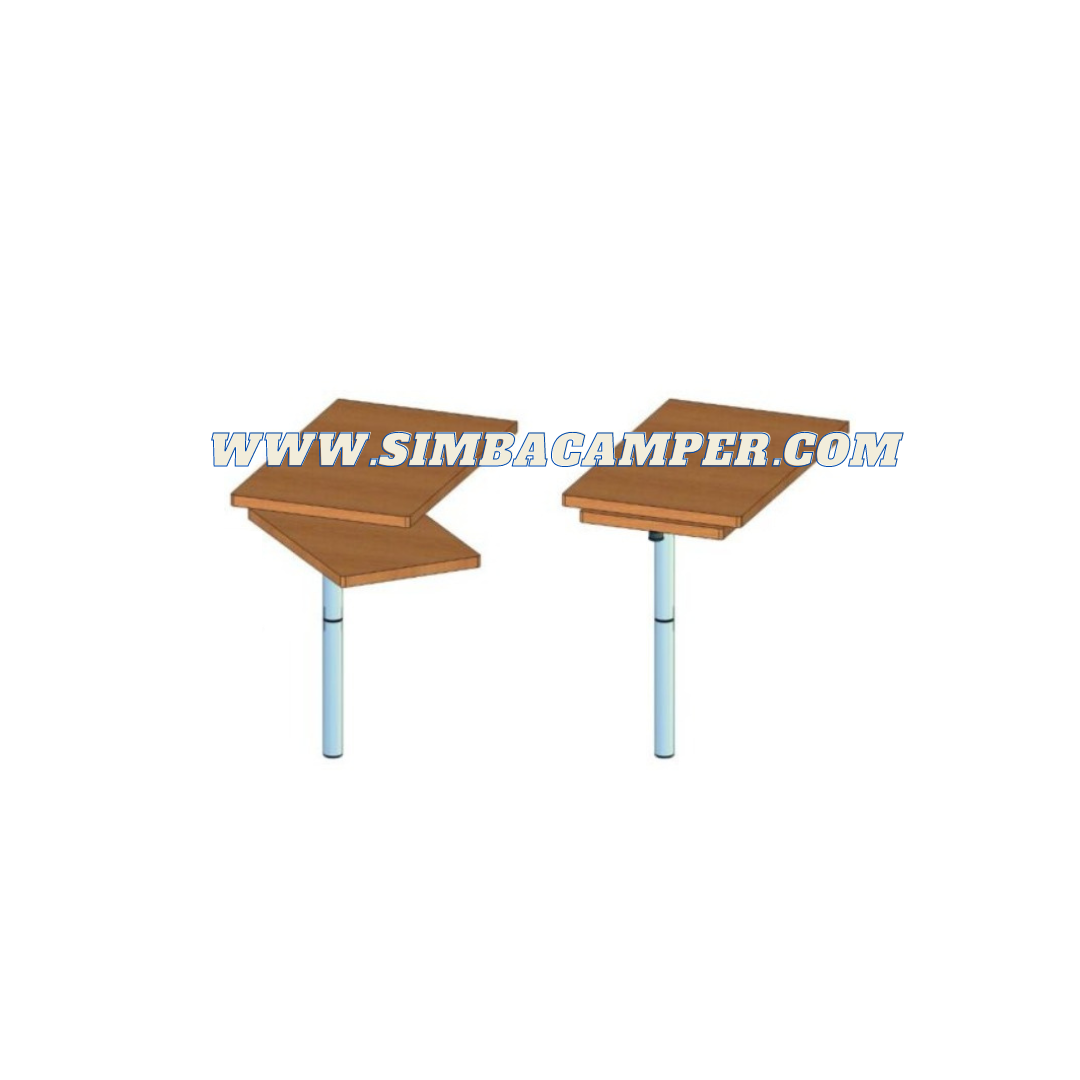 Pata De Mesa giratoria camper autocaravana con Ampliación 701 Mm