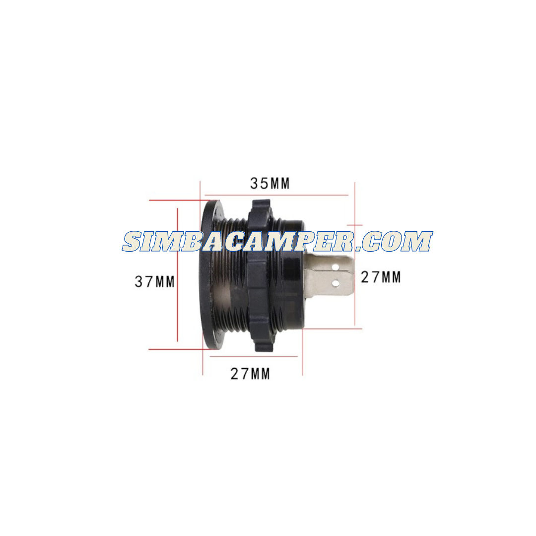 Voltímetro 12V digital led colores según estado batería