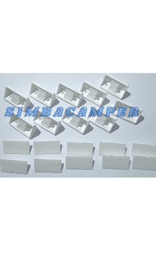 Escuadra unión mueble ensamble x100 unidades Blancas