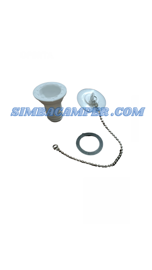 Desagüe recto PVC blanco salida 20mm