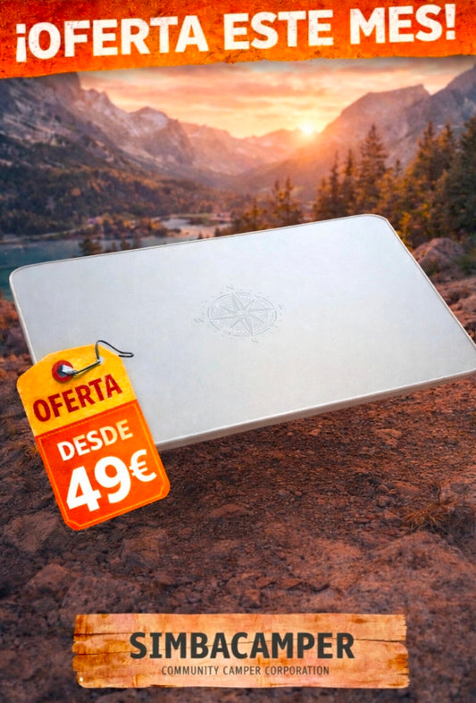 Mesa camper autocaravana de contrachapado HPL en blanco Mate