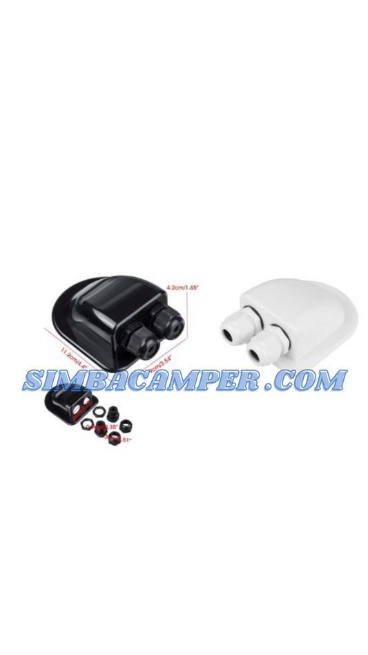Caja pasacables para techo negra y blanca