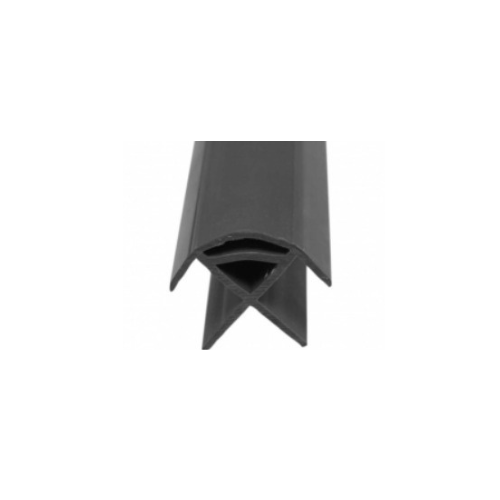 Perfil unión madera en PVC gris oscuro