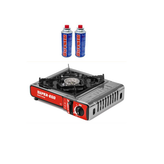 Kit hornillo de gas Super Ego + 2 cartuchos