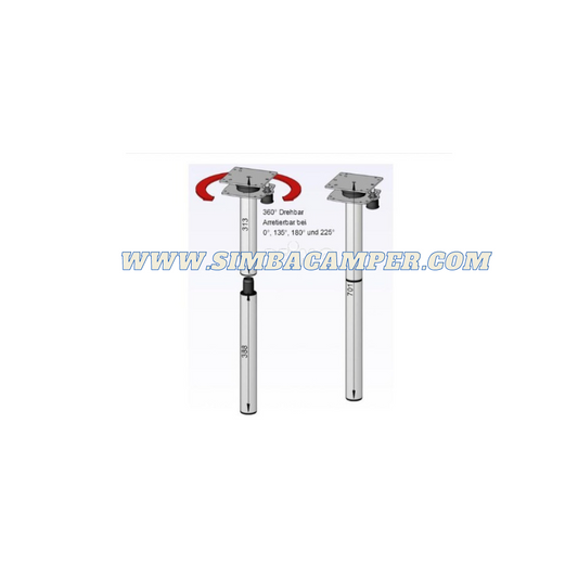 Pata De Mesa giratoria camper autocaravana con Ampliación 701 Mm