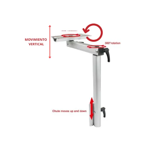 Pata Pie de Mesa Giratoria 360° Modelo 2 – Camper, Autocaravana Tipo Lagun