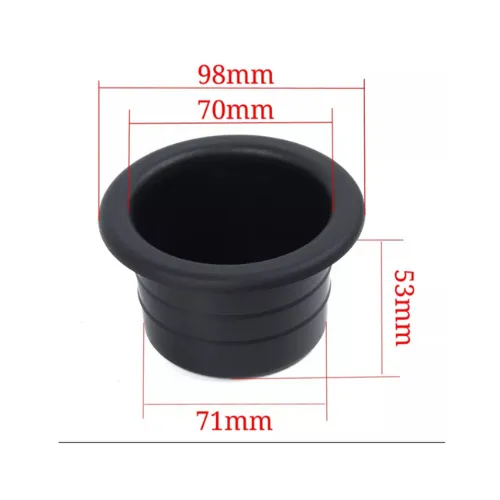 Posavasos Encastrable PVC Negro – Diseño Compacto y Resistente - imagen 2