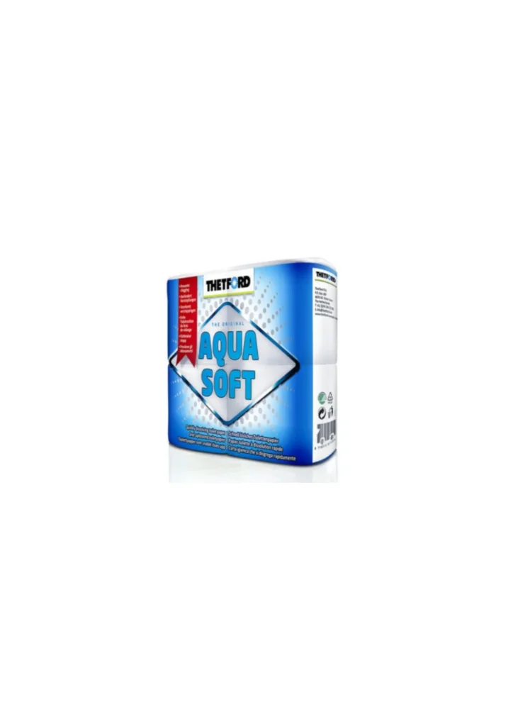Aqua Soft NEW – Pack de 4 Rollos de Papel Higiénico para WC Químicos