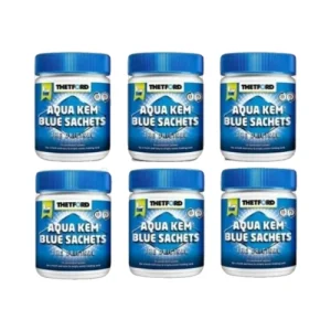 Aqua Kem Blue Sachets – Lata de 15 Bolsitas (Caja de 6 Unidades)