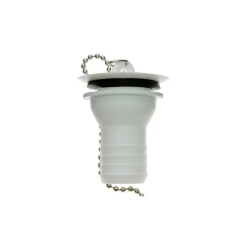 Desagüe Camper Recto 25mm Blanco – Con Tapón y Cadena
