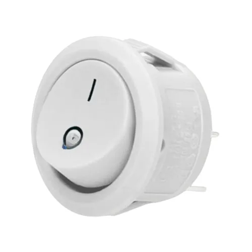 Interruptor Redondo 12V Blanco (Pack 5 Unidades)