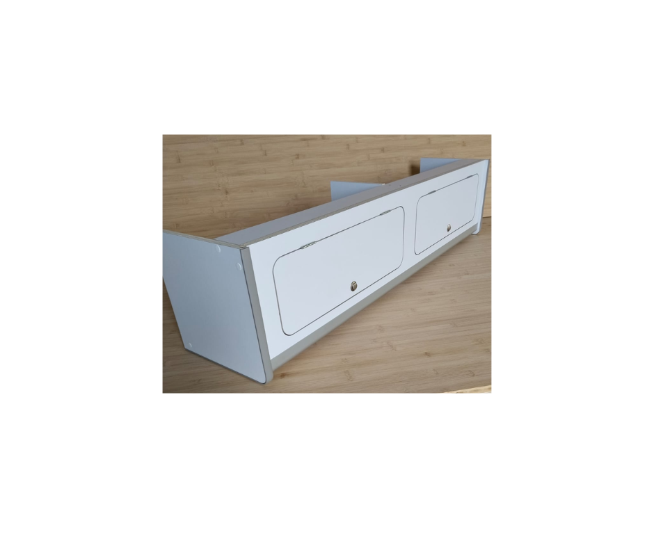 Mueble Altillo 120x27x27cm Camper Blanco HPL