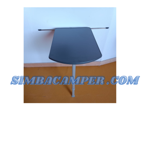 Mesa Lateral Camper Antracita 80x50 – Superficie Auxiliar en Gris Oscuro
