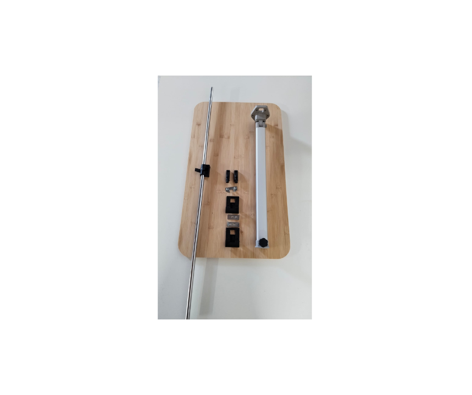 Kit Mesa Bambú Tricapa + Pata Telescópica y Guía – Camper y Autocaravana