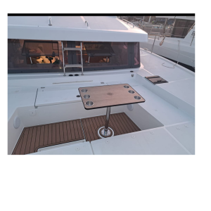 Kit Mesa Roble Camper – Tablero HPL con 6 Portavasos de Acero Inoxidable