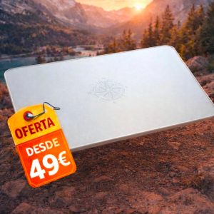 Mesa Camper Contrachapado HPL Blanco Mate – Grabado Rosa de los Vientos